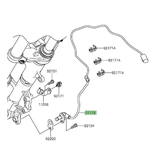 Câble ABS avant Kawasaki Z300 (2015-2016) | Moto Shop 35