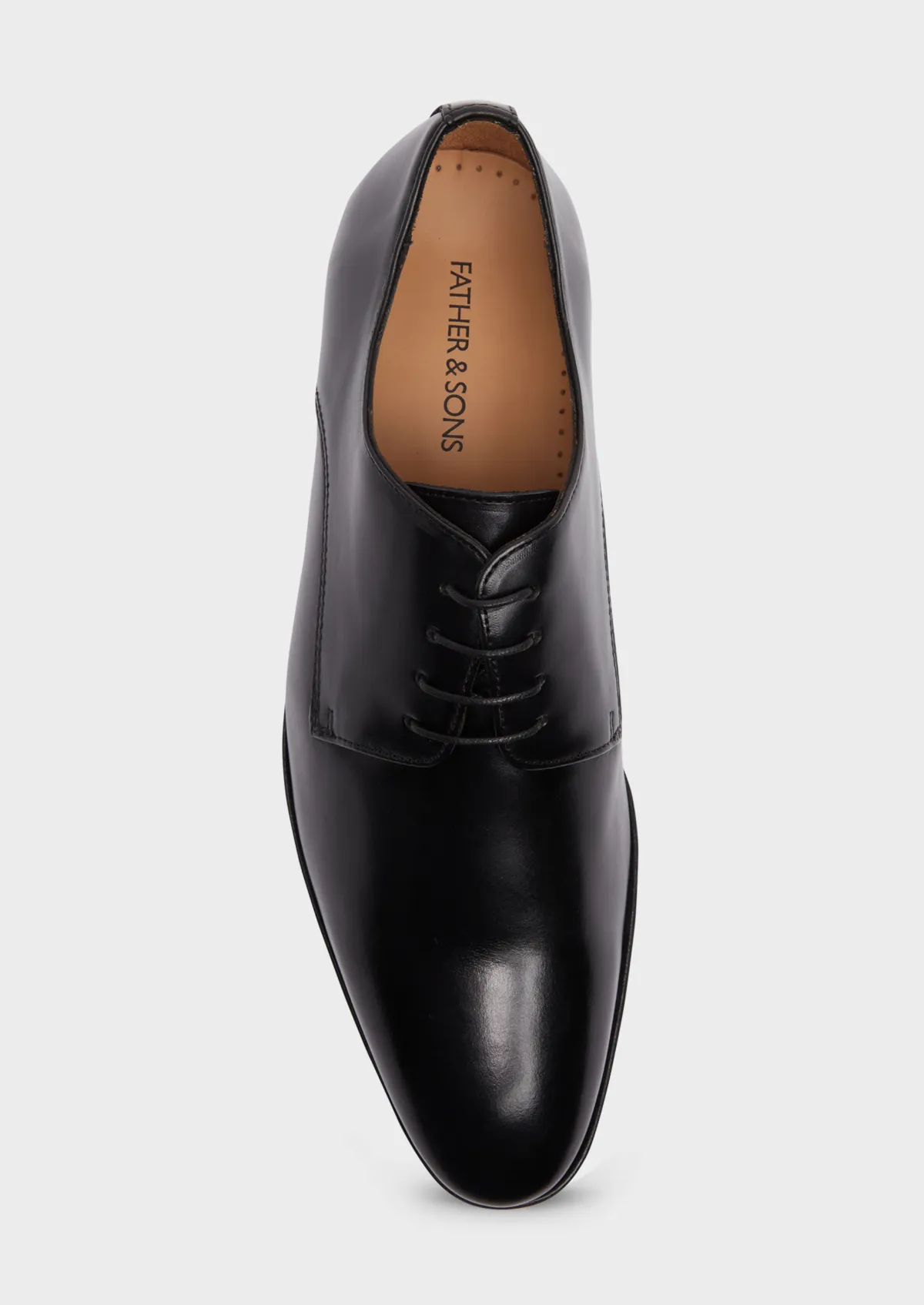 Derbies en cuir lisse noir