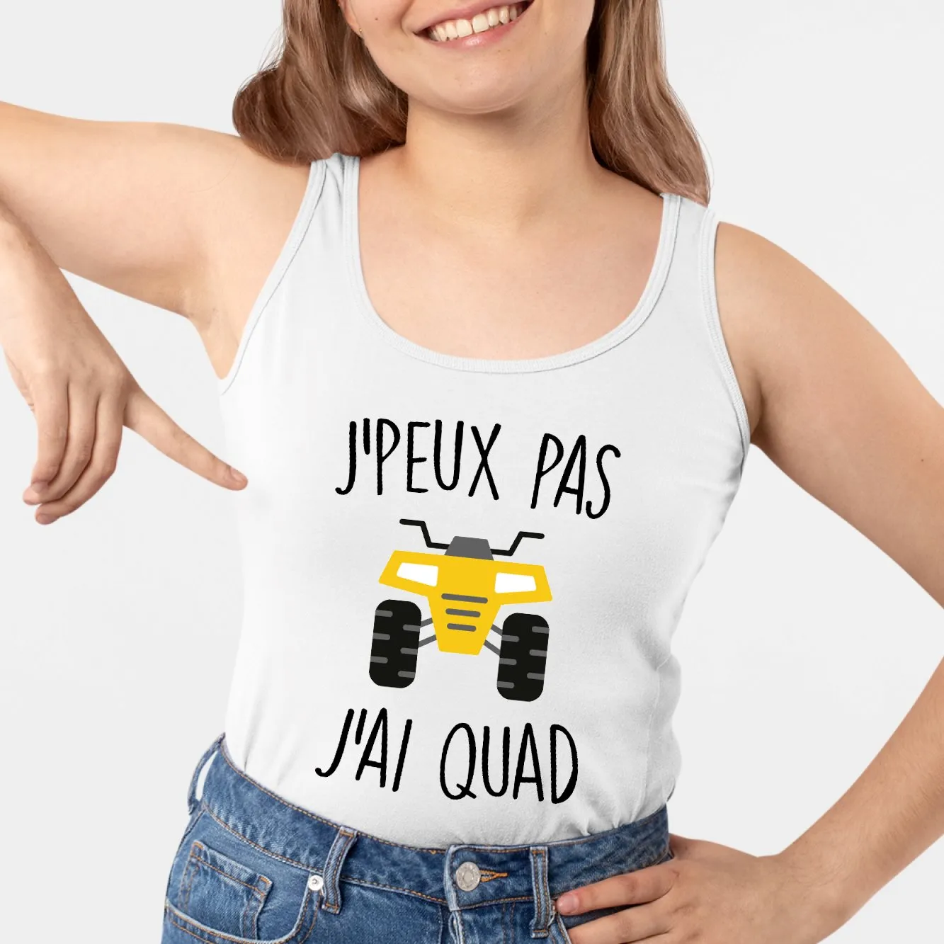 Débardeur Femme J'peux pas j'ai quad