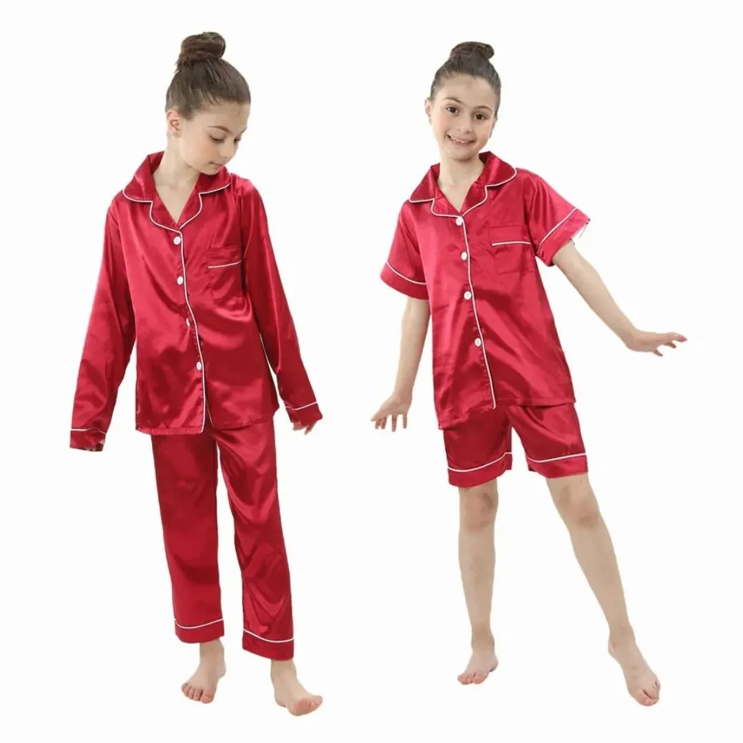 Ensemble de Pyjamas en Soie Satinée pour Enfants : Confort et Style pour Vos Petits