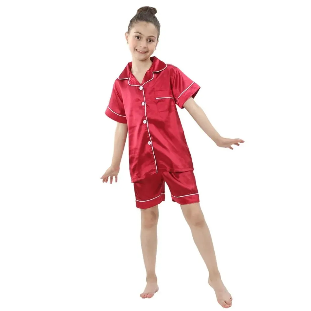 Ensemble de Pyjamas en Soie Satinée pour Enfants : Confort et Style pour Vos Petits