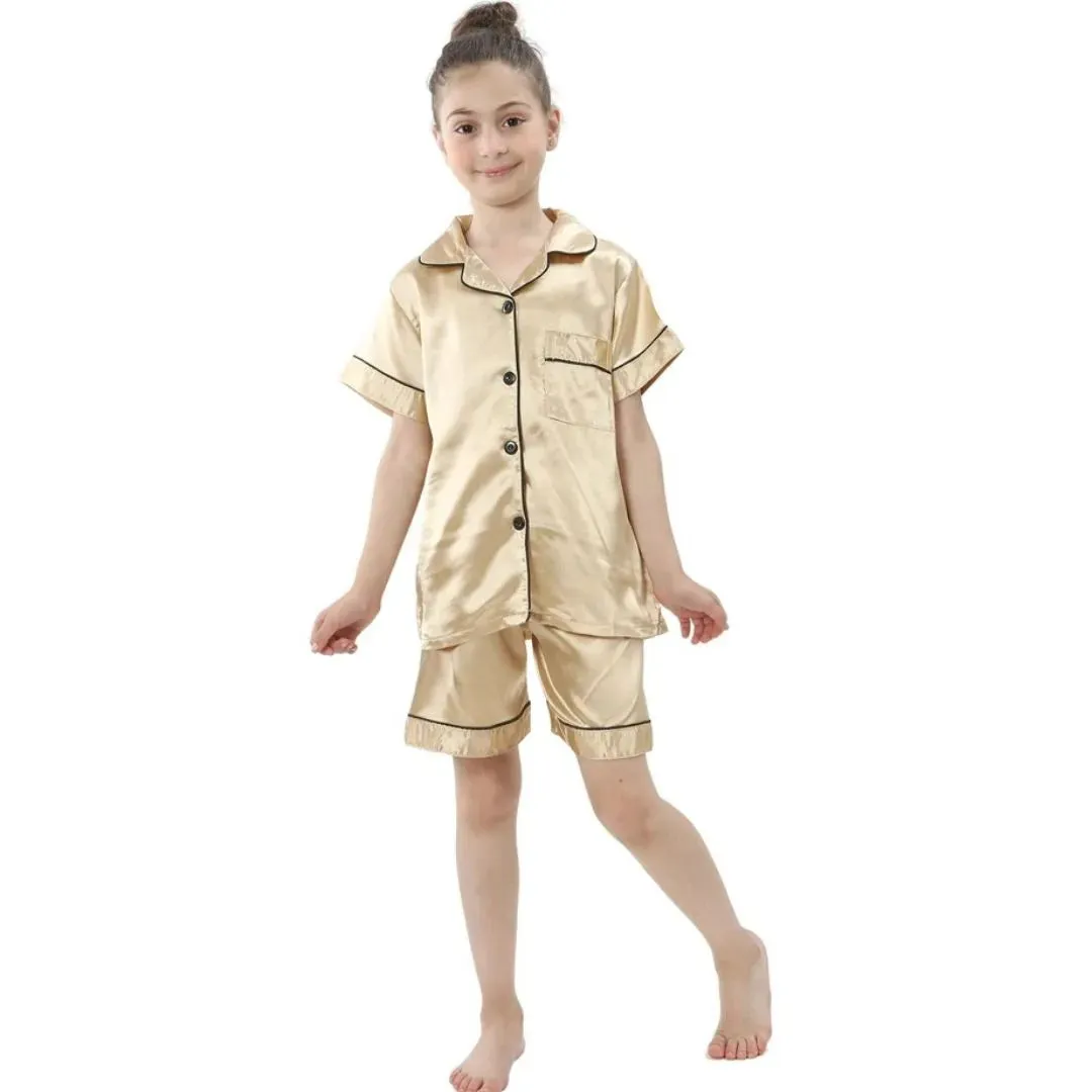 Ensemble de Pyjamas en Soie Satinée pour Enfants : Confort et Style pour Vos Petits