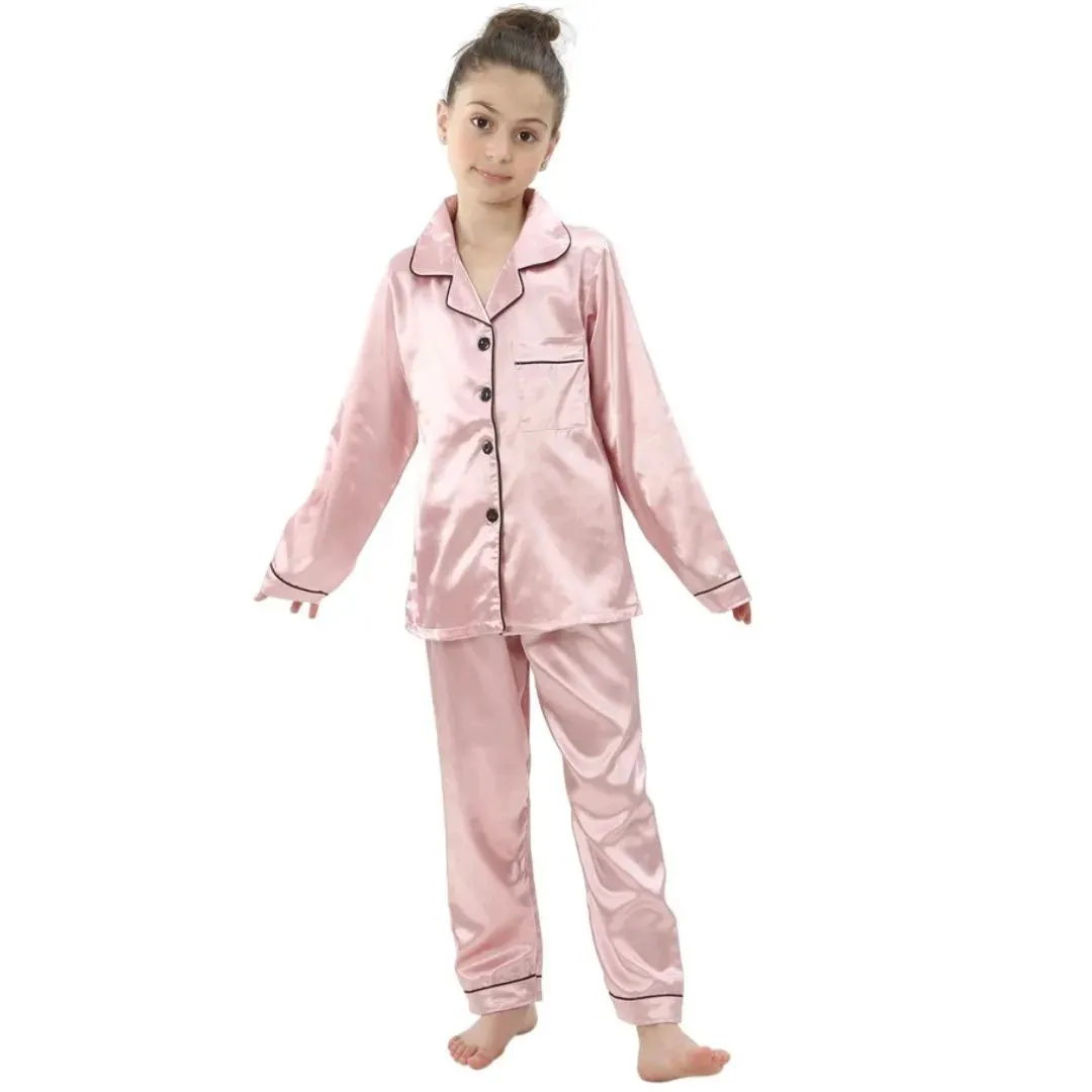 Ensemble de Pyjamas en Soie Satinée pour Enfants : Confort et Style pour Vos Petits