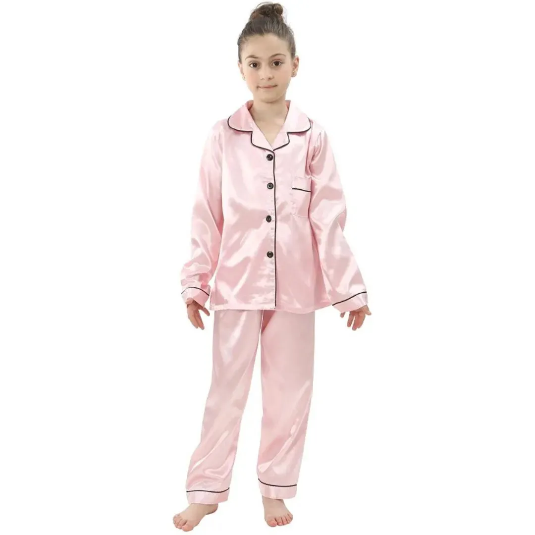 Ensemble de Pyjamas en Soie Satinée pour Enfants : Confort et Style pour Vos Petits