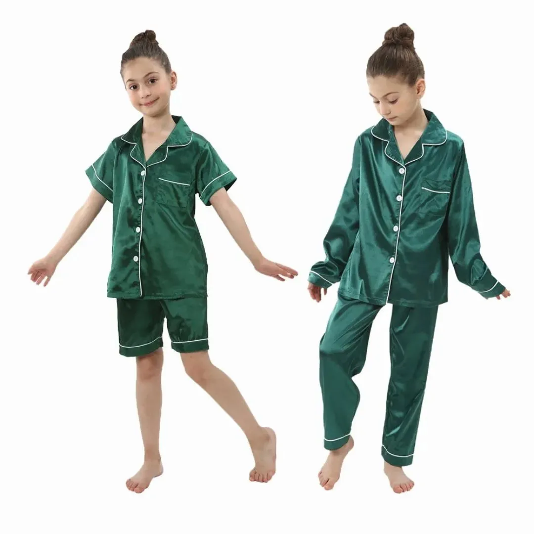 Ensemble de Pyjamas en Soie Satinée pour Enfants : Confort et Style pour Vos Petits