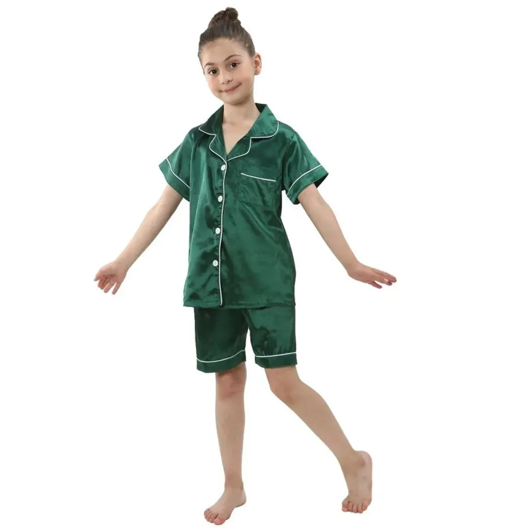 Ensemble de Pyjamas en Soie Satinée pour Enfants : Confort et Style pour Vos Petits