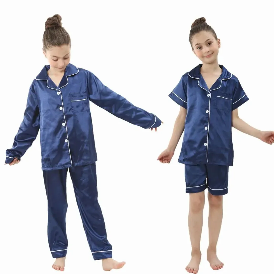 Ensemble de Pyjamas en Soie Satinée pour Enfants : Confort et Style pour Vos Petits