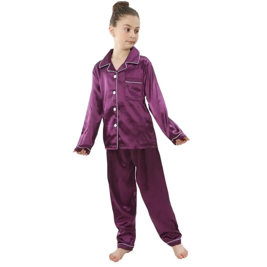 Ensemble de Pyjamas en Soie Satinée pour Enfants : Confort et Style pour Vos Petits