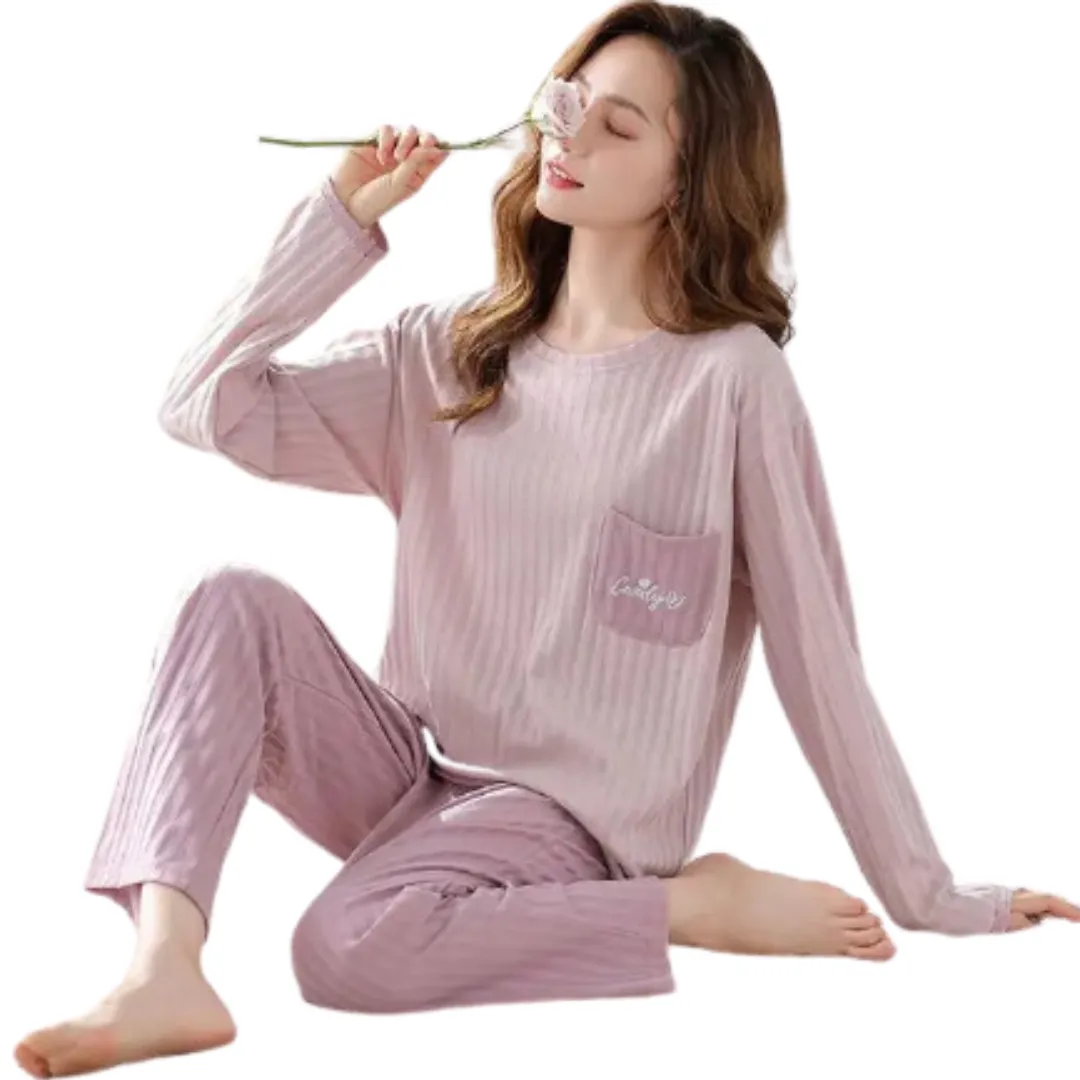 Ensemble de Pyjamas légants en Coton Tricoté d'té pour Femmes : Confort et Style