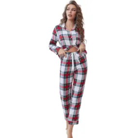 Ensemble de Pyjamas pour Femmes Automne Printemps - Confort et légance à la Maison