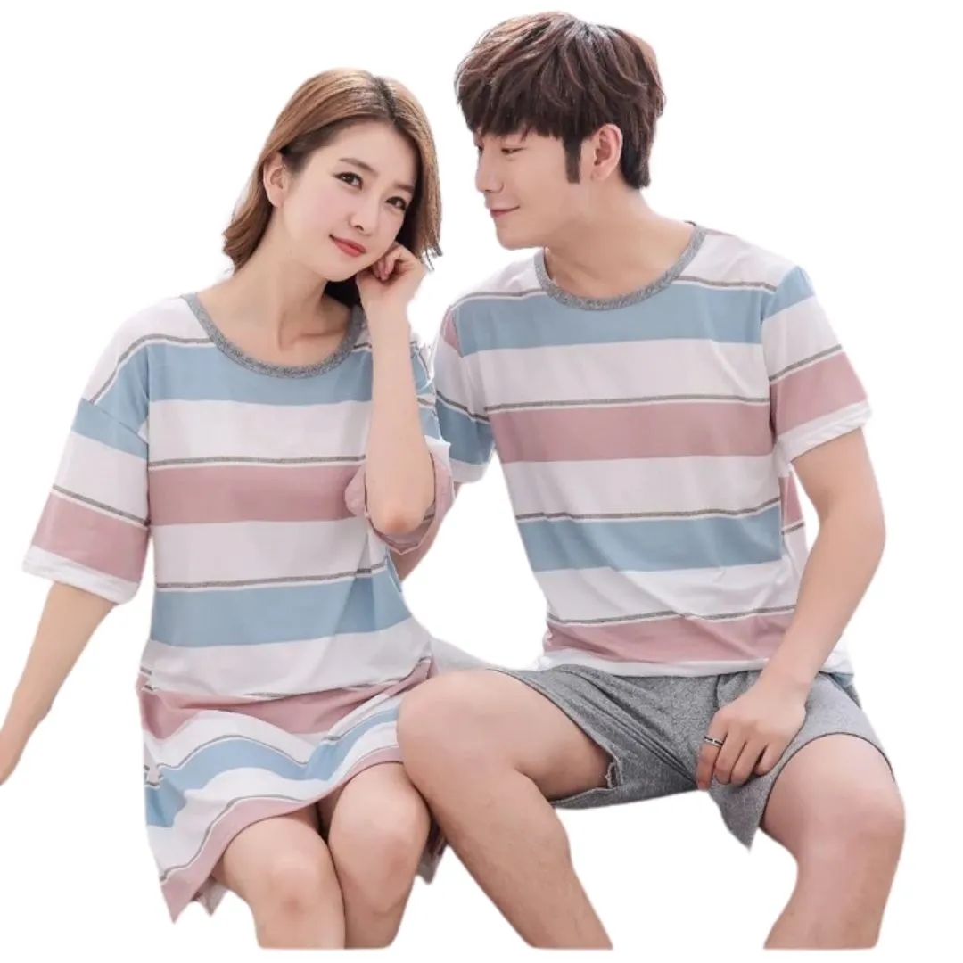 Ensembles de Pyjamas de Luxe en Polyester pour Couples - Confort et légance pour Lui et Elle