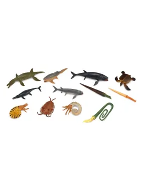 Figurines Mini - Préhistoire :  Set de 12 animaux marins préhistoriques - N/A