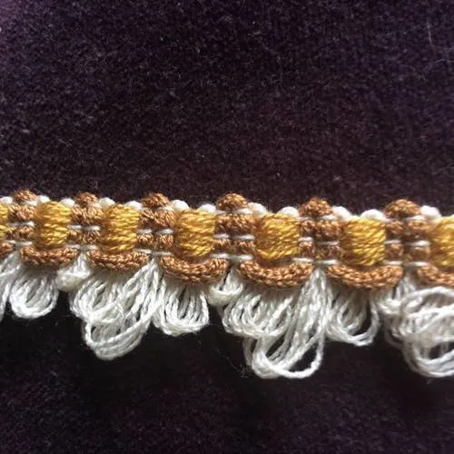 Galon frange, 2,5cm, passementerie vintage