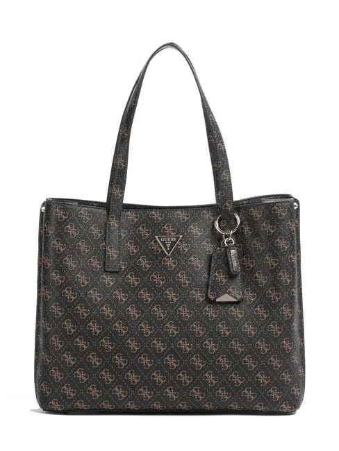 Guess Meridian Sac Shopping Rigide Marron - Achetez À Prix Outlet!