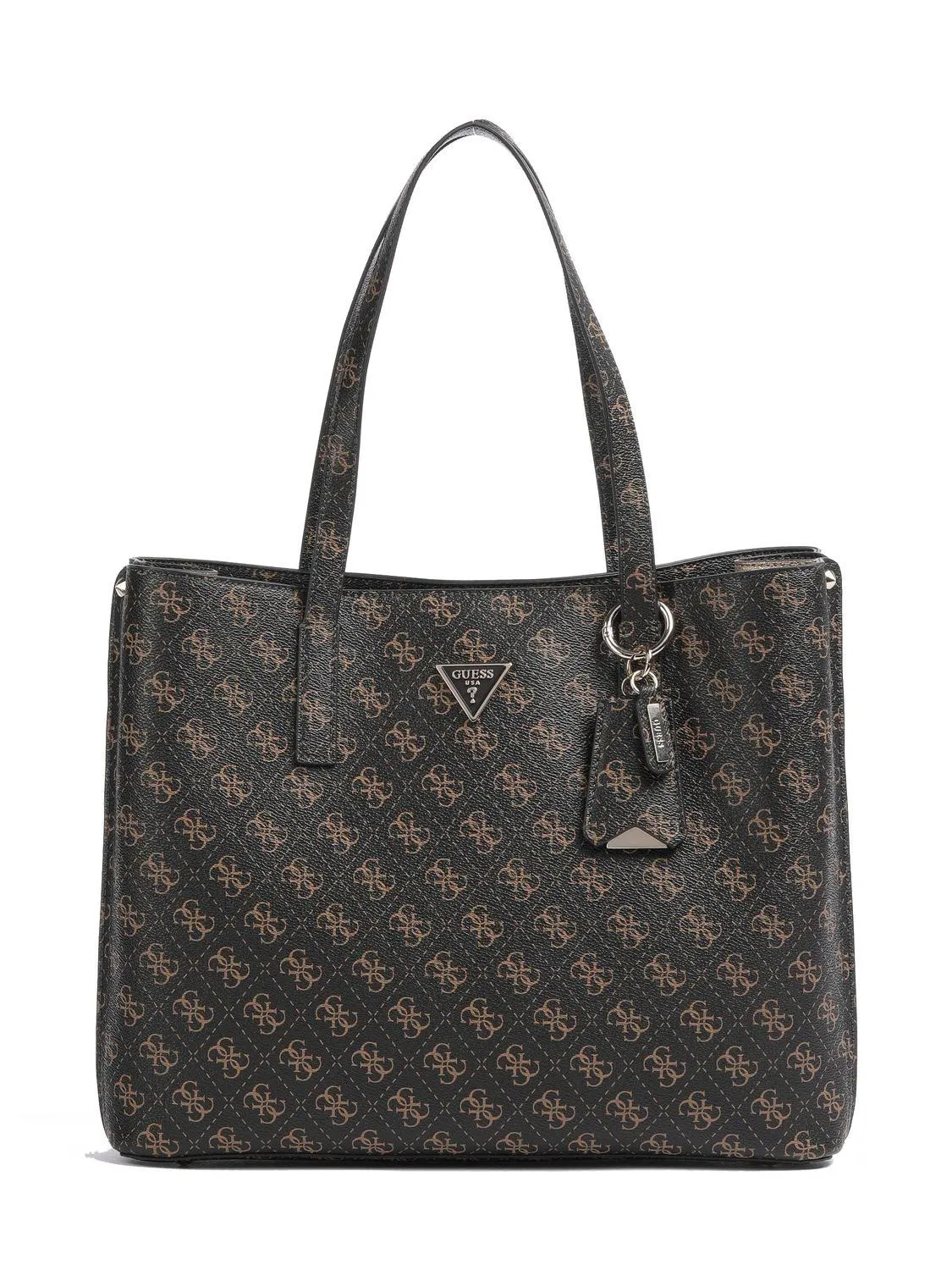 Guess Meridian Sac Shopping Rigide Marron - Achetez À Prix Outlet!