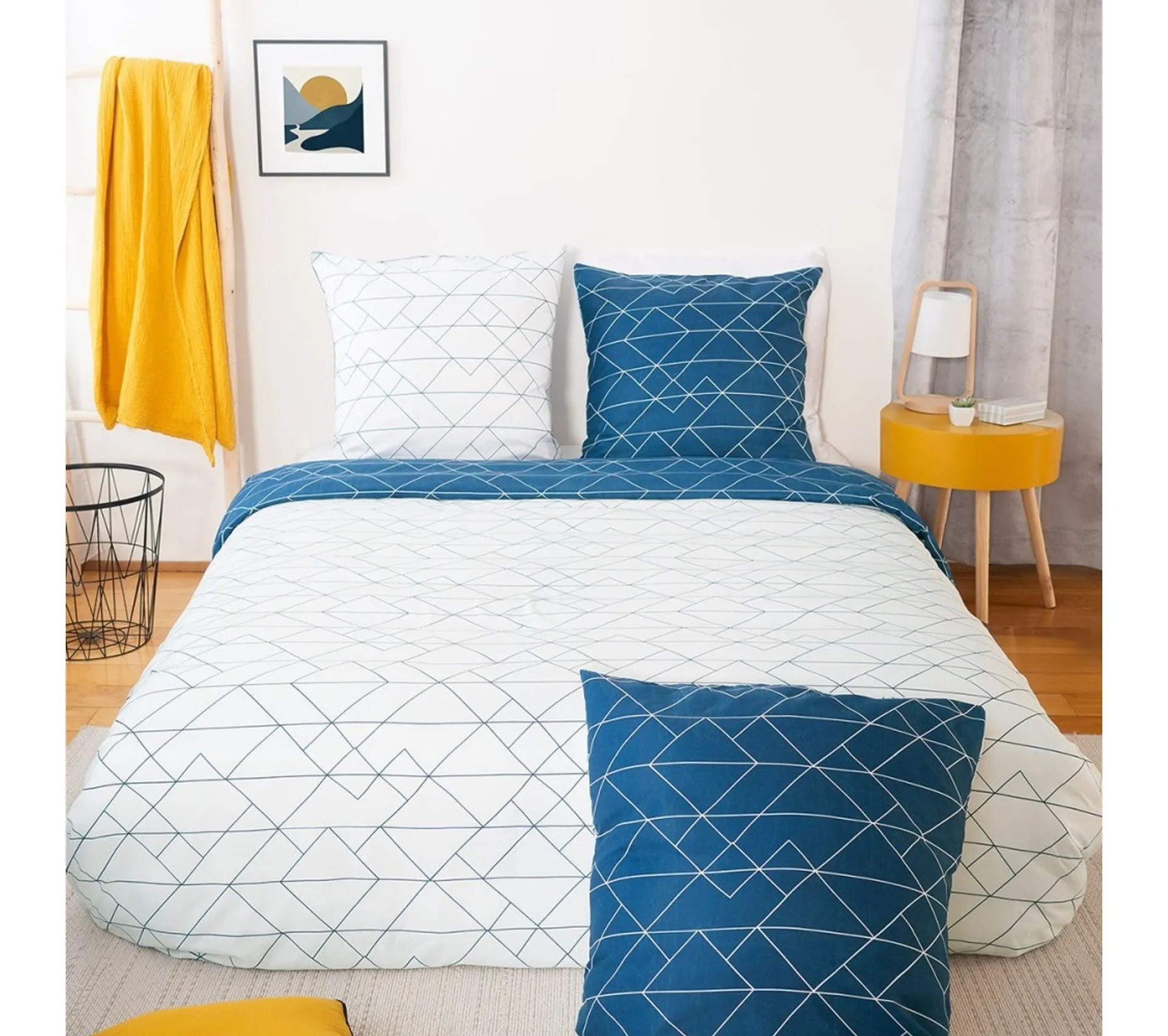 Housse De Couette 240x220 List + 2 Taies Microfibre