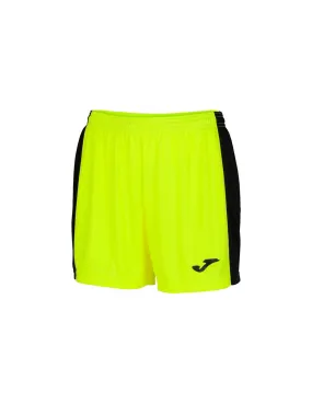 Joma FemmeFille Short Maxi / Jaune Fluor-Noir