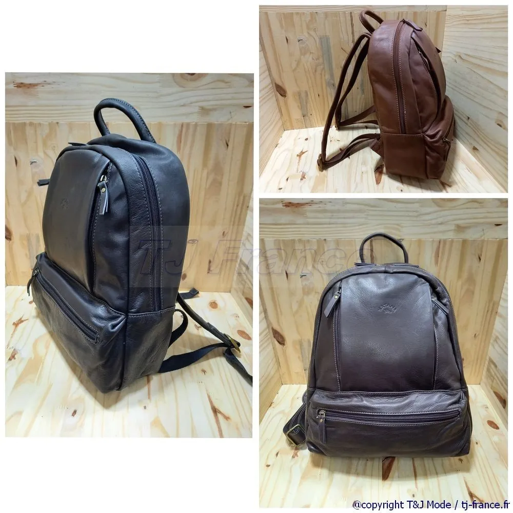 KATANA PARIS 81213 Sac à dos en cuir vachette sauvage
