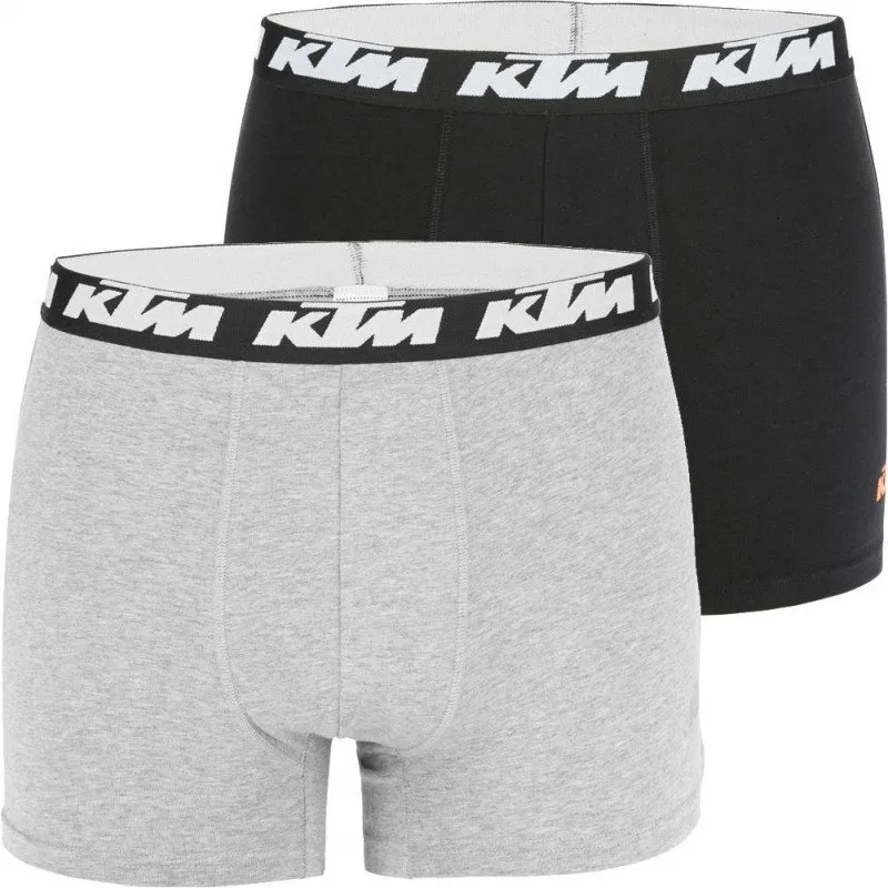 KTM Lot de 2 Boxers Homme Coton BCX2BASS1 Souris Noir