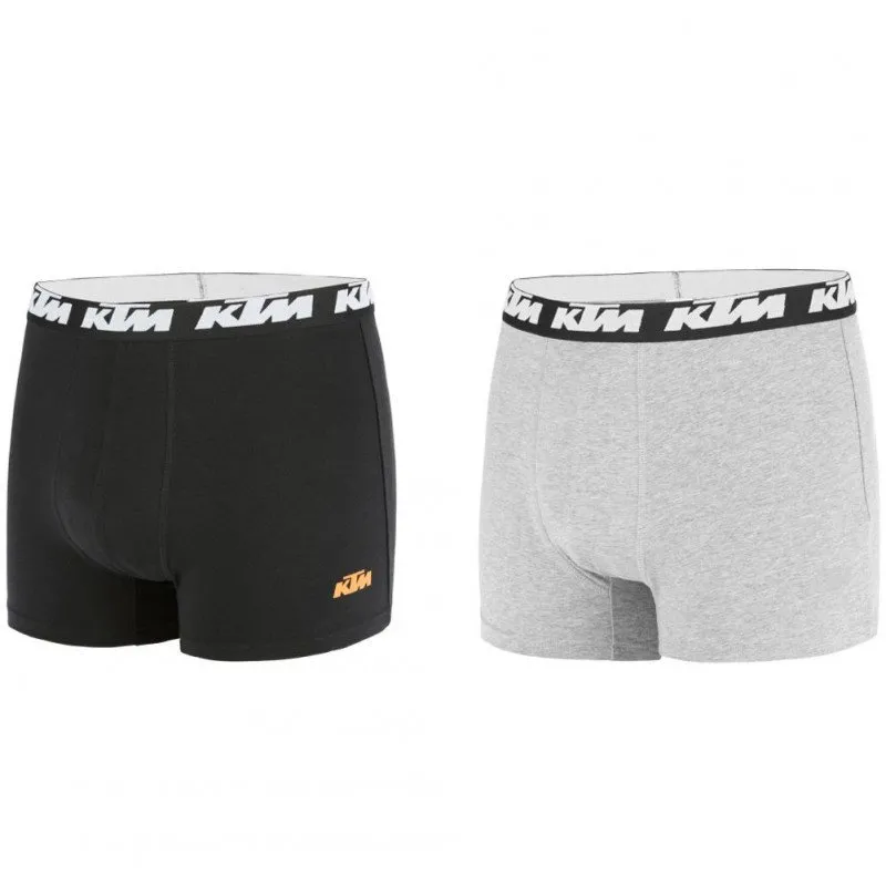 KTM Lot de 2 Boxers Homme Coton BCX2BASS1 Souris Noir