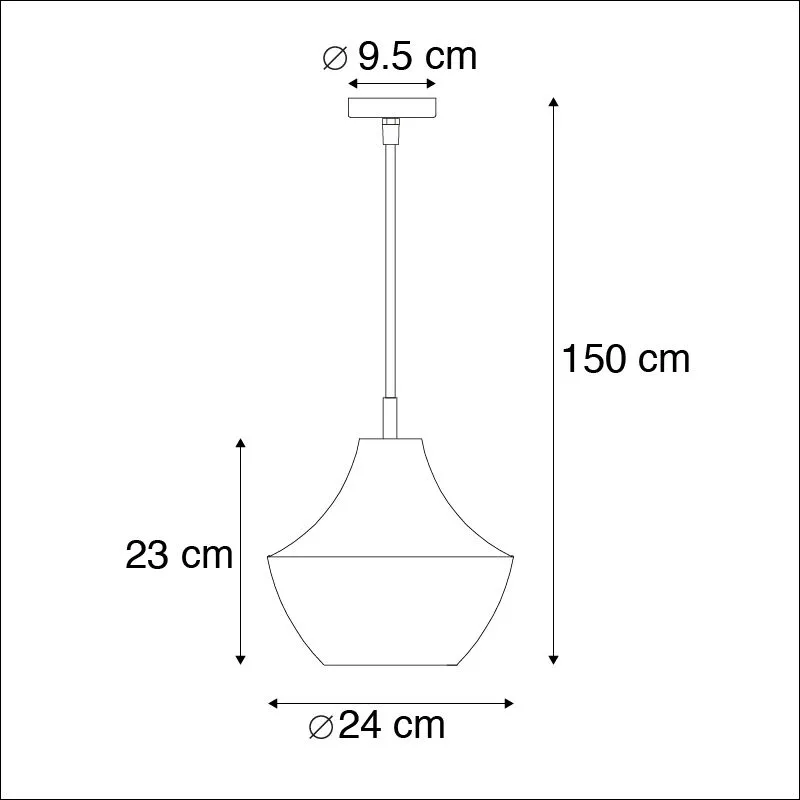 Lampe à suspension scandinave blanche avec or - Depeche-Jarred