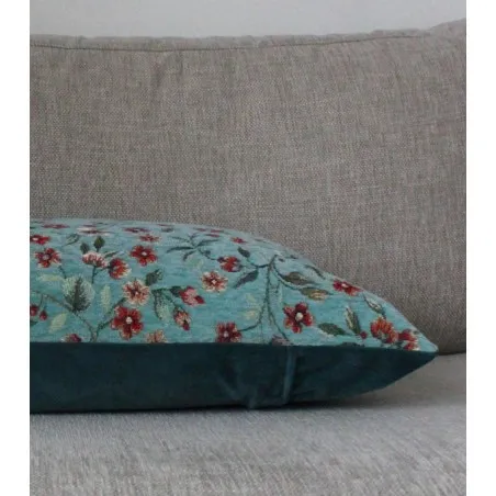 Le Fleuri - Coussin imprimé fleurs 40x60 / velours