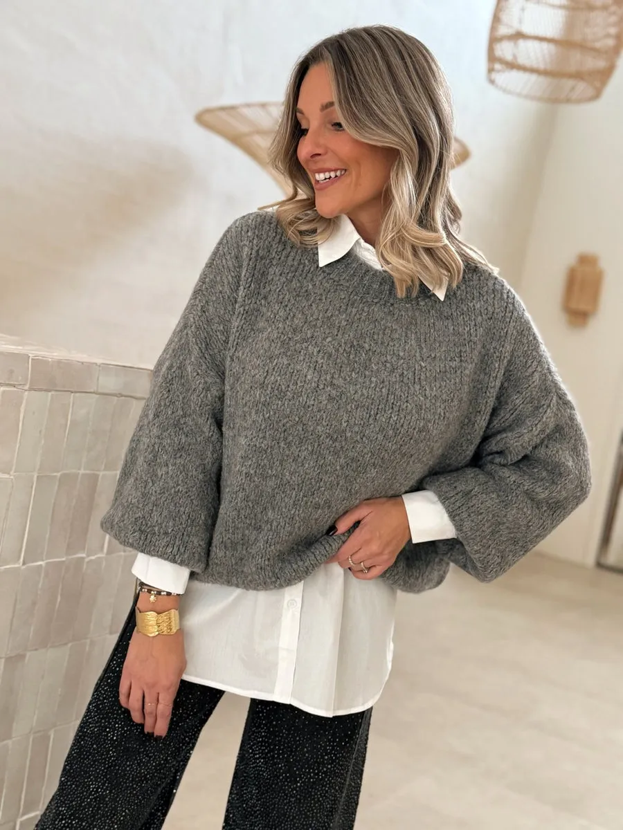 Le pull Sidji gris fonce