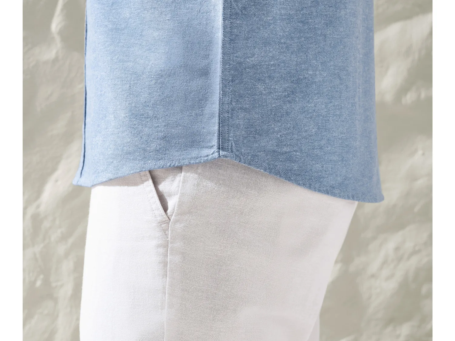 LIVERGY® Chemise en lin manches longues homme