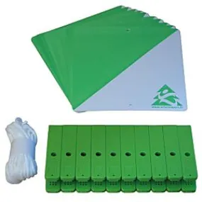 LOT DE 10 BALISES+PINCES COULEURS : VERT