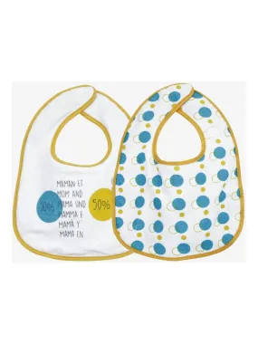 Lot de 2 bavoirs bébé Kinousses - Jaune