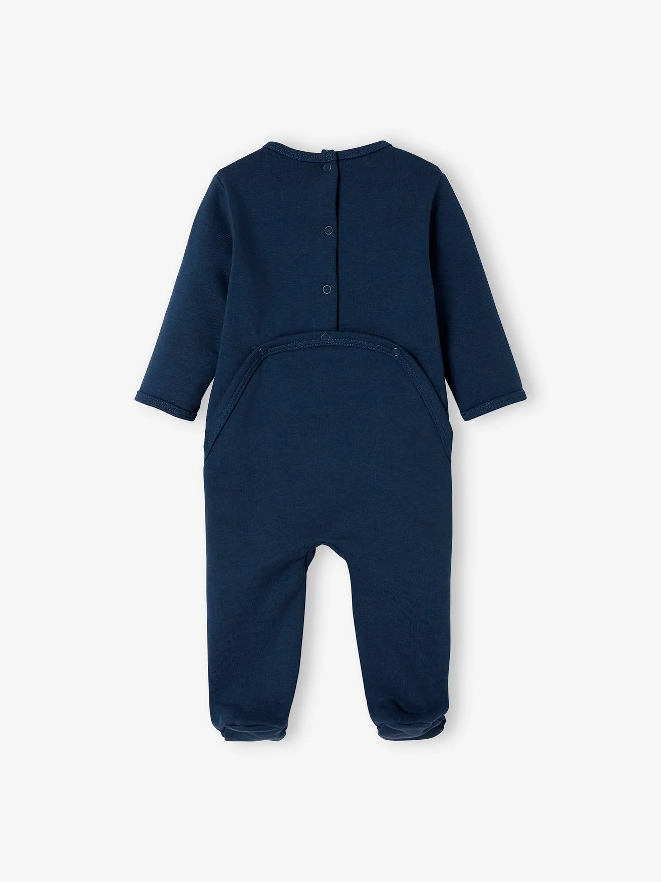 Lot de 2 pyjamas bébé en molleton ouverture zippée lot bleu jean - Vertbaudet