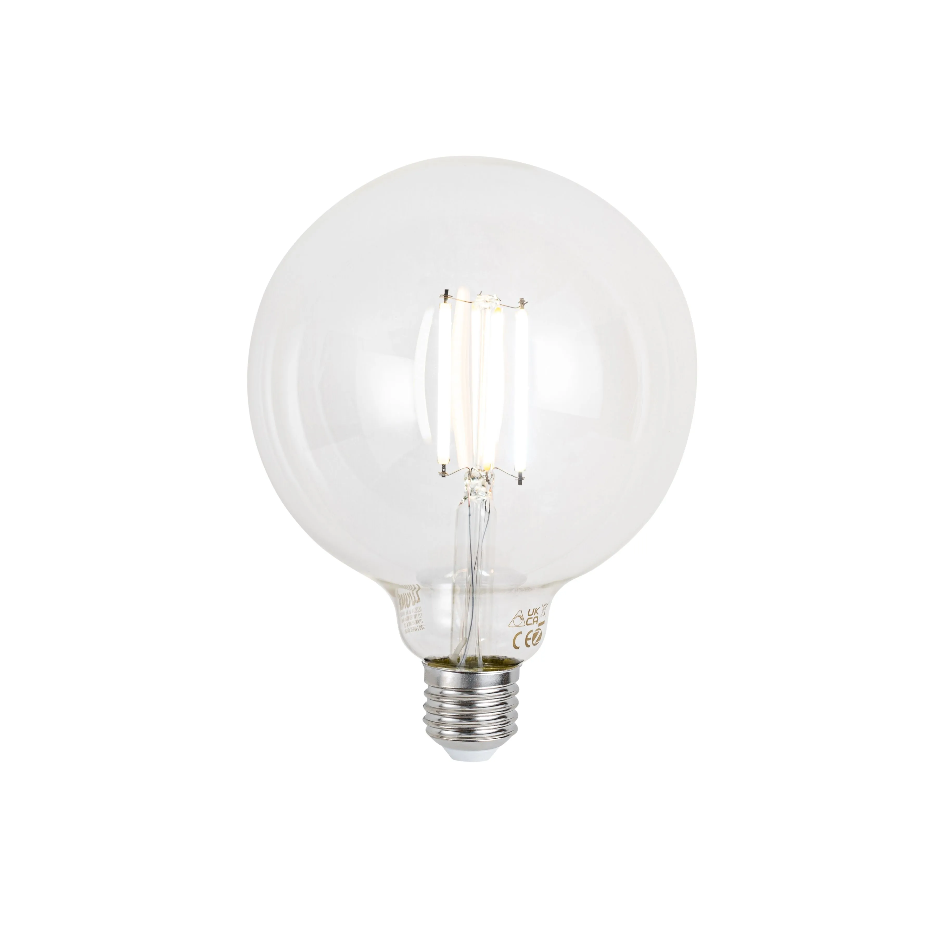 Lot de 5 Ampoules LED E27 à intensité variable G125 transparentes 7 W 806 lm 2700-6500 K