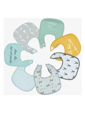 Lot de 7 bavoirs bébé Kinousses - Multicolore