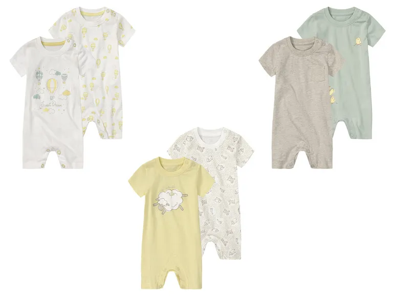 lupilu® Lot de 2 pyjamas bébé