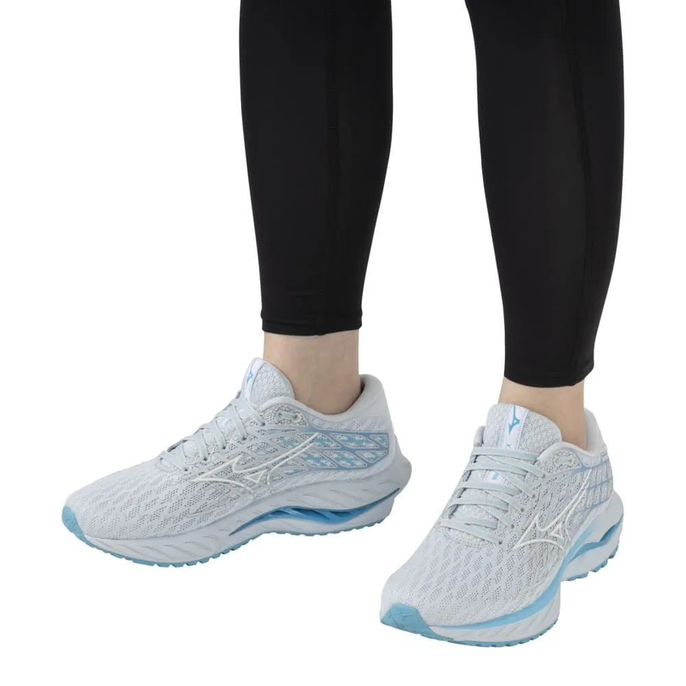 Mizuno Wave Inspire 20 Blanc/Bleu pour Femme