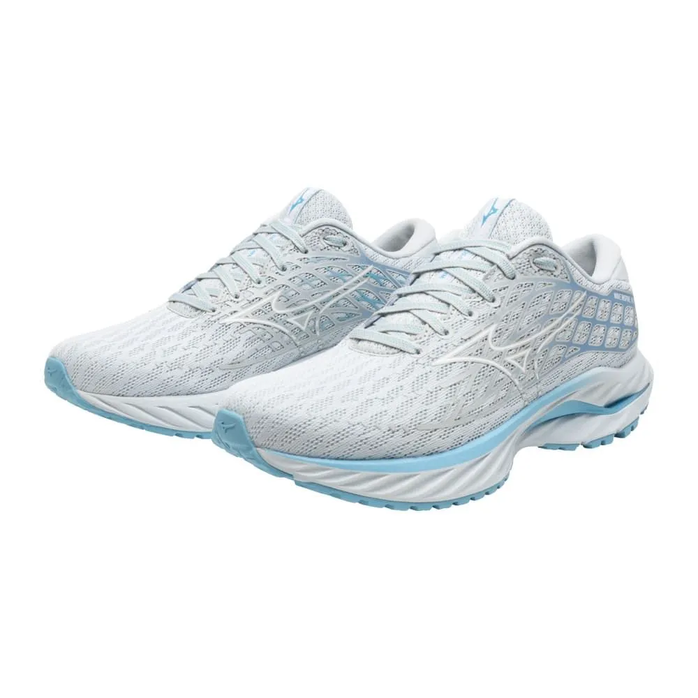 Mizuno Wave Inspire 20 Blanc/Bleu pour Femme