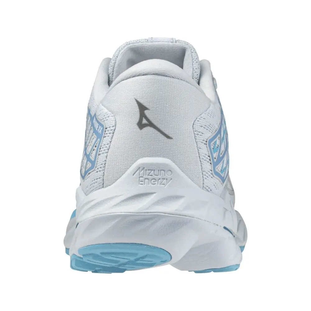 Mizuno Wave Inspire 20 Blanc/Bleu pour Femme