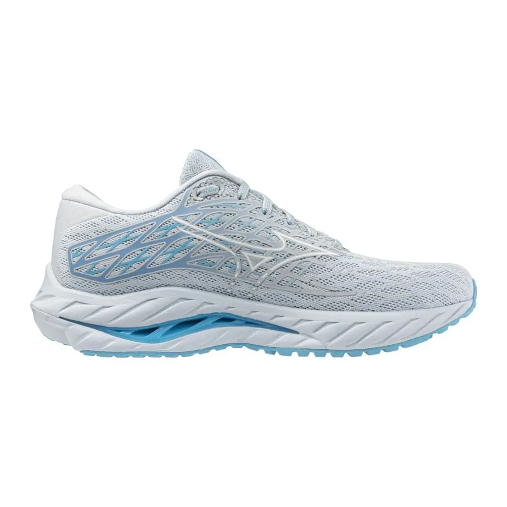 Mizuno Wave Inspire 20 Blanc/Bleu pour Femme