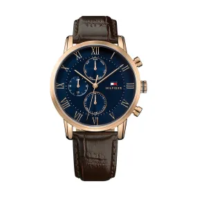 Montre Tommy Hilfiger 1791399 - Montre Multifonctions Cuir Marron Homme | 3 Suisses