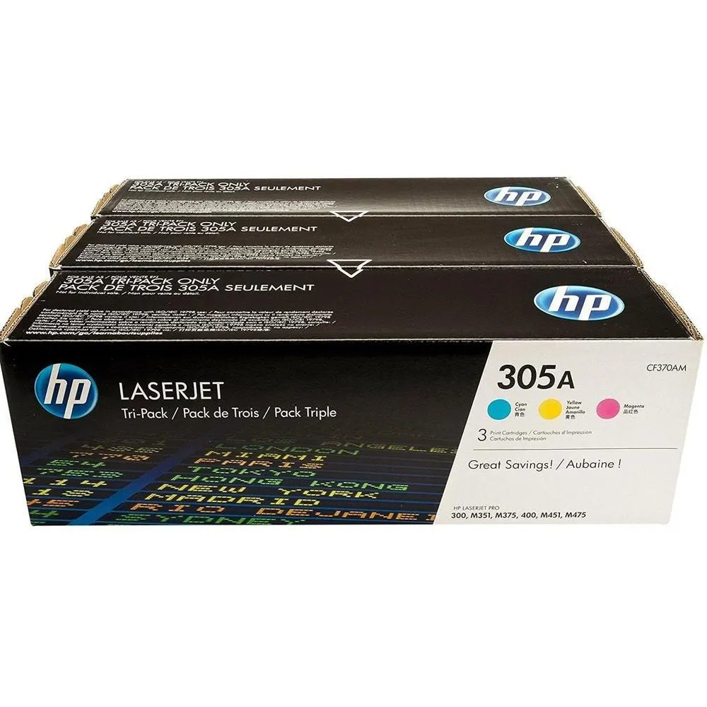 Multipack 3 toner laser original n° 30a cf370am cyan magenta jaune