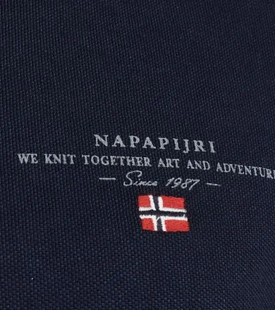 Napapijri Polo Elbas Bleu Marine NP0A4GDL1761 commander en l