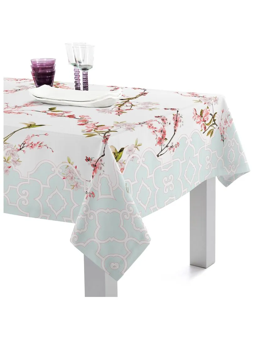 Nappe Chinoiserie "Happyfriday" - Blanc