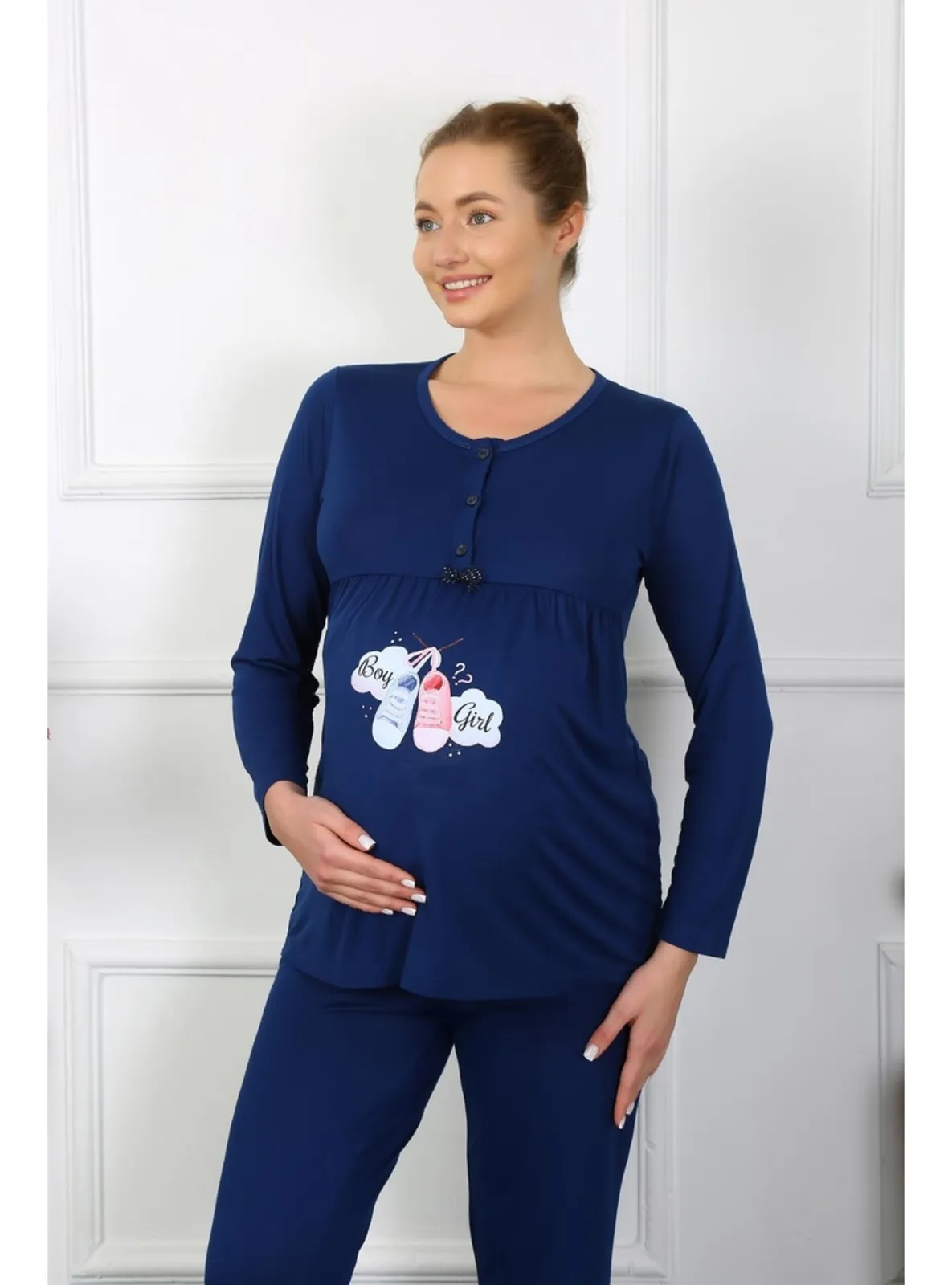 Navy Blue - Maternity Pyjamas