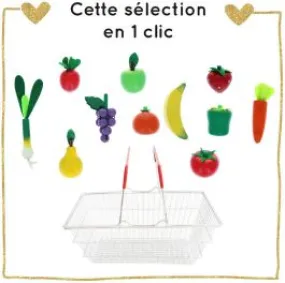 Panier de fruits et légumes en bois