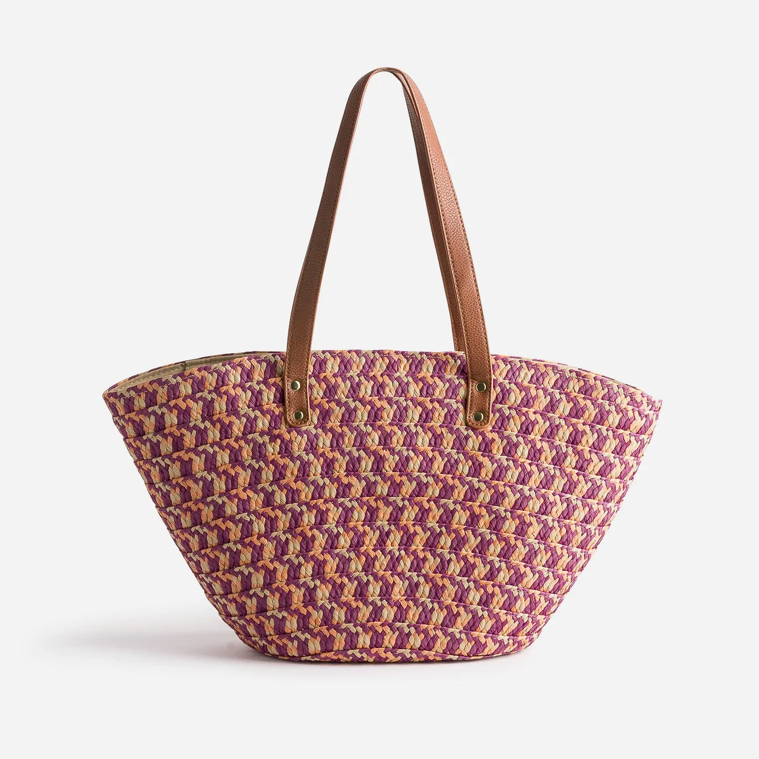 Panier tressé paille papier multicolore - Sacs à main Maroquinerie | ERAM