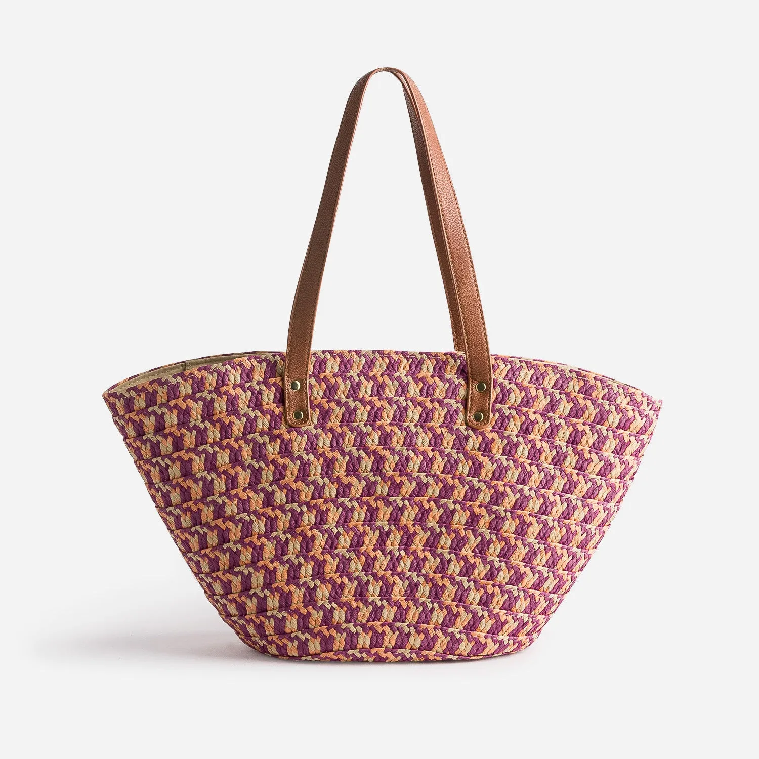 Panier tressé paille papier multicolore - Sacs à main Maroquinerie | ERAM