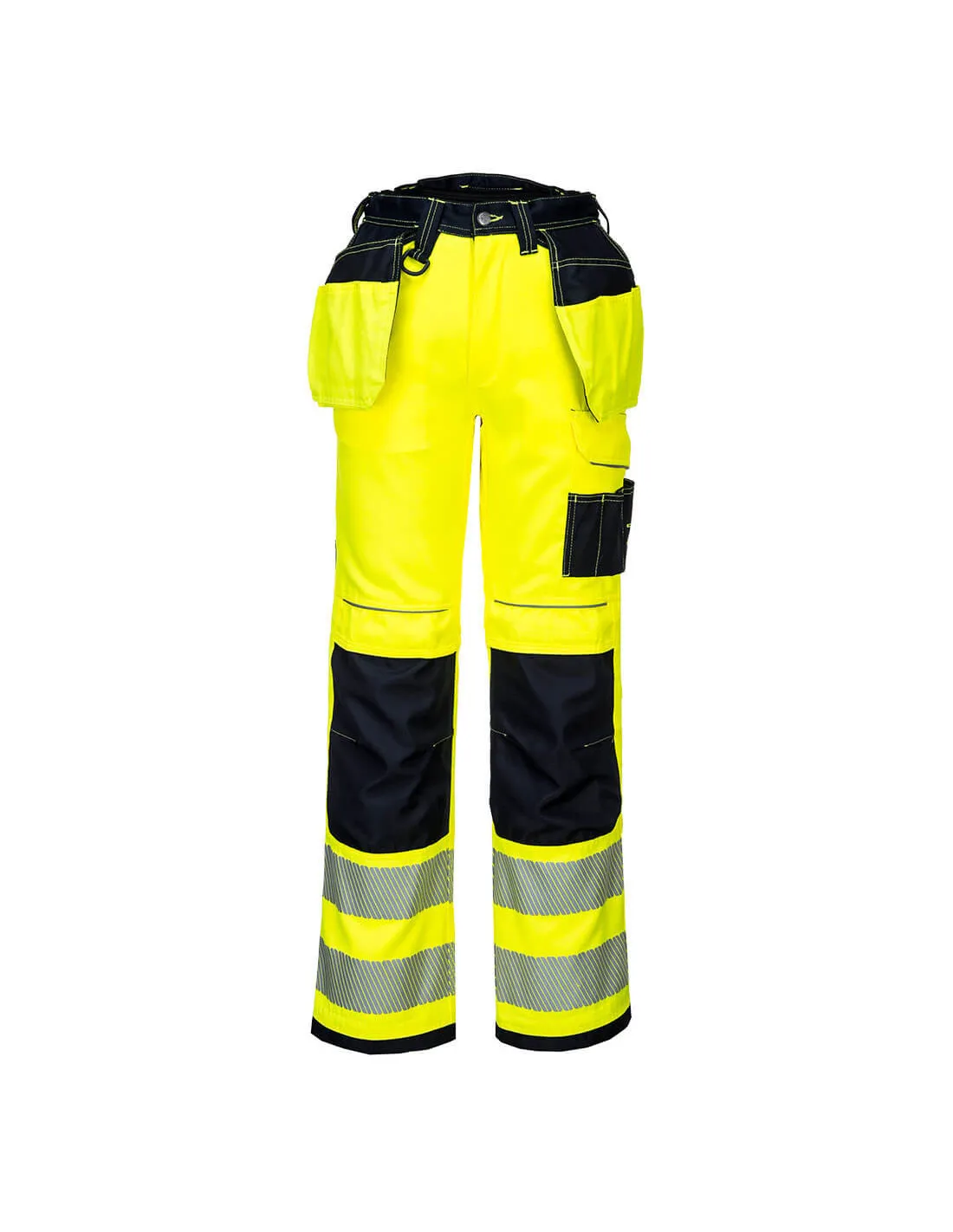 Pantalon PW3 Stretch Holster haute-visibilité couleur : Jaune/Noir taille 40 - PORTWEST - - PW306YBR32PORTWEST