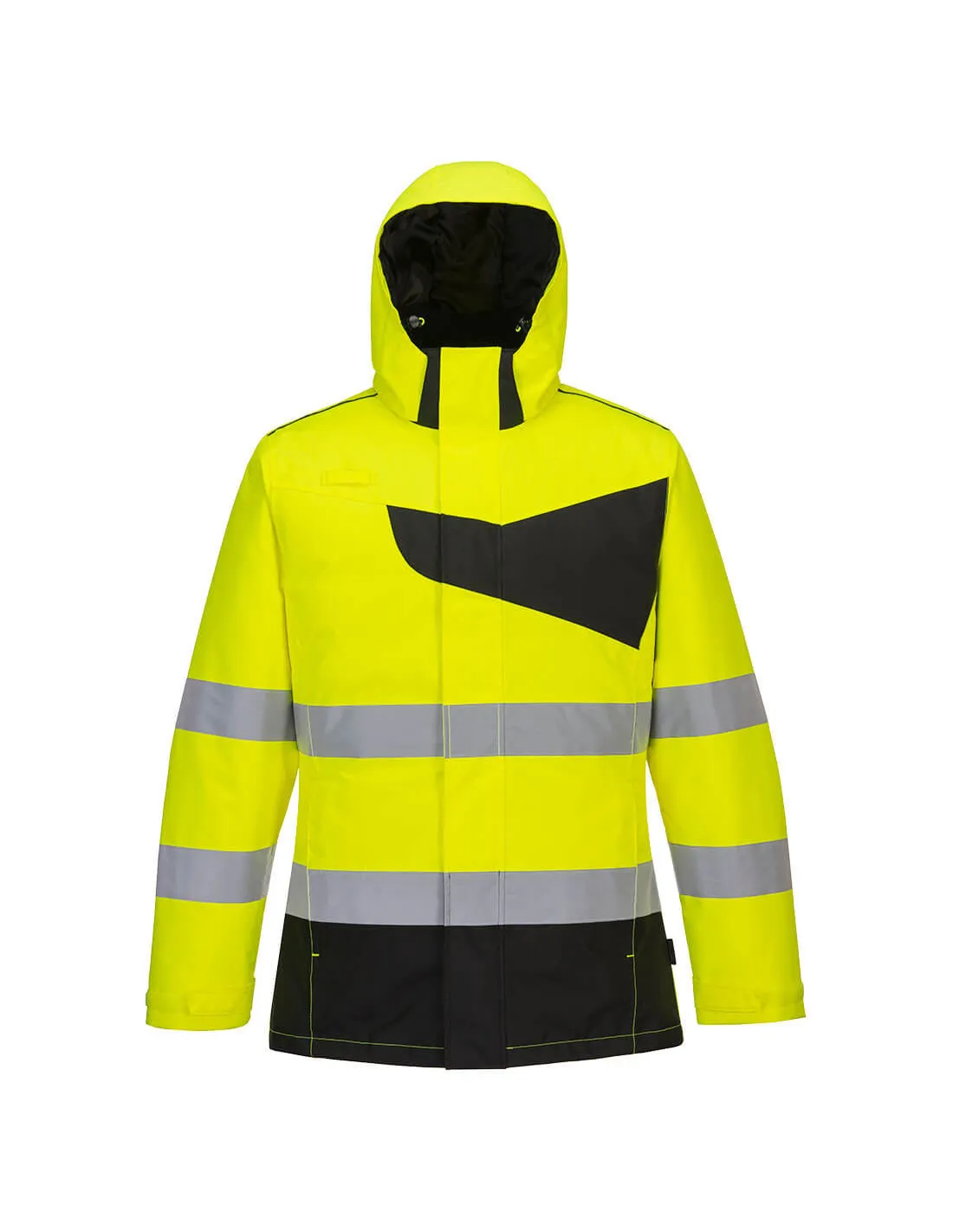 Parka d'hiver haute visibilité PW2 couleur : Jaune/Noir taille 4XL - PORTWEST - - PW261YBR4XLPORTWEST