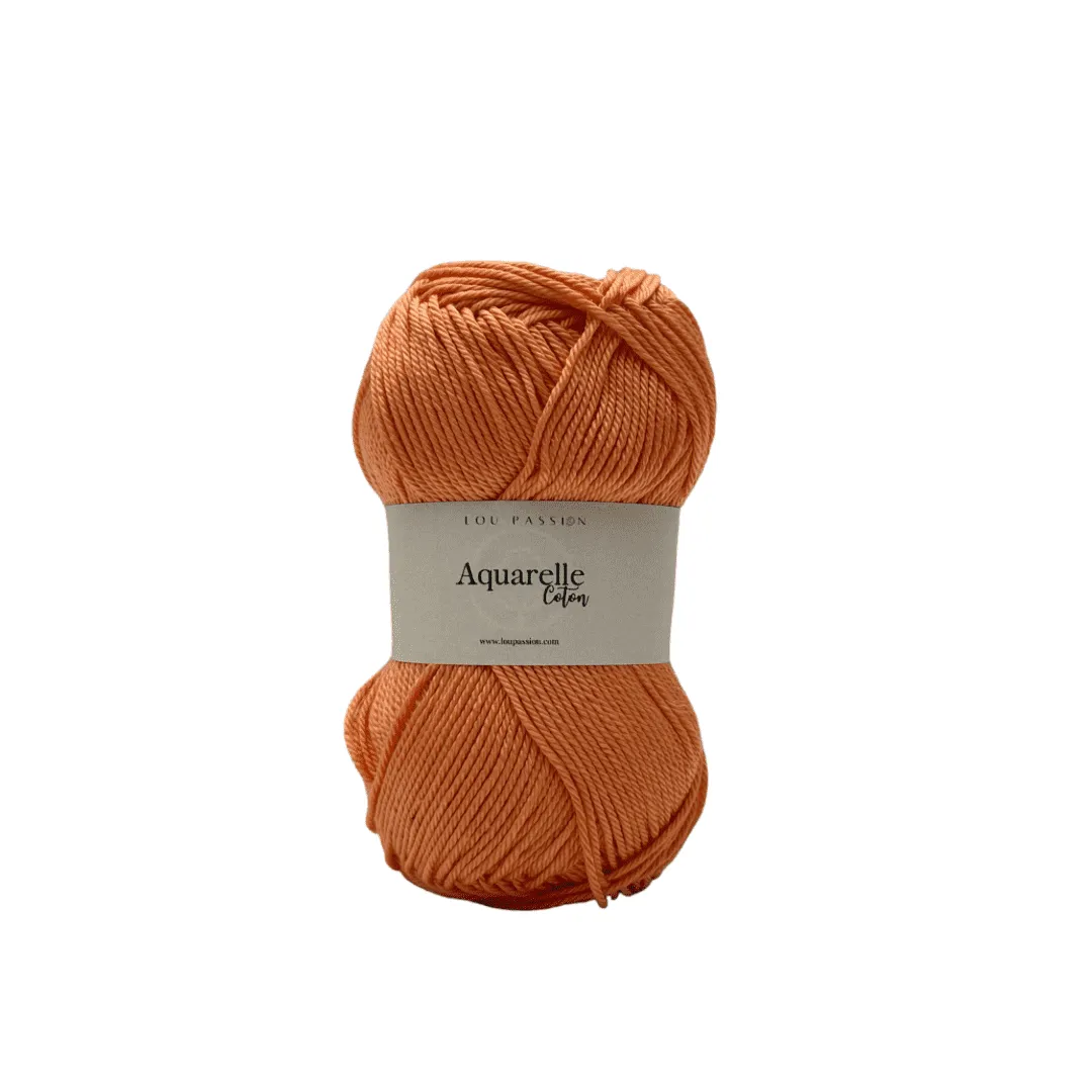 Pelote de coton Aquarelle 100% coton mercerisé Saumon Ref-271 - Lou Passion