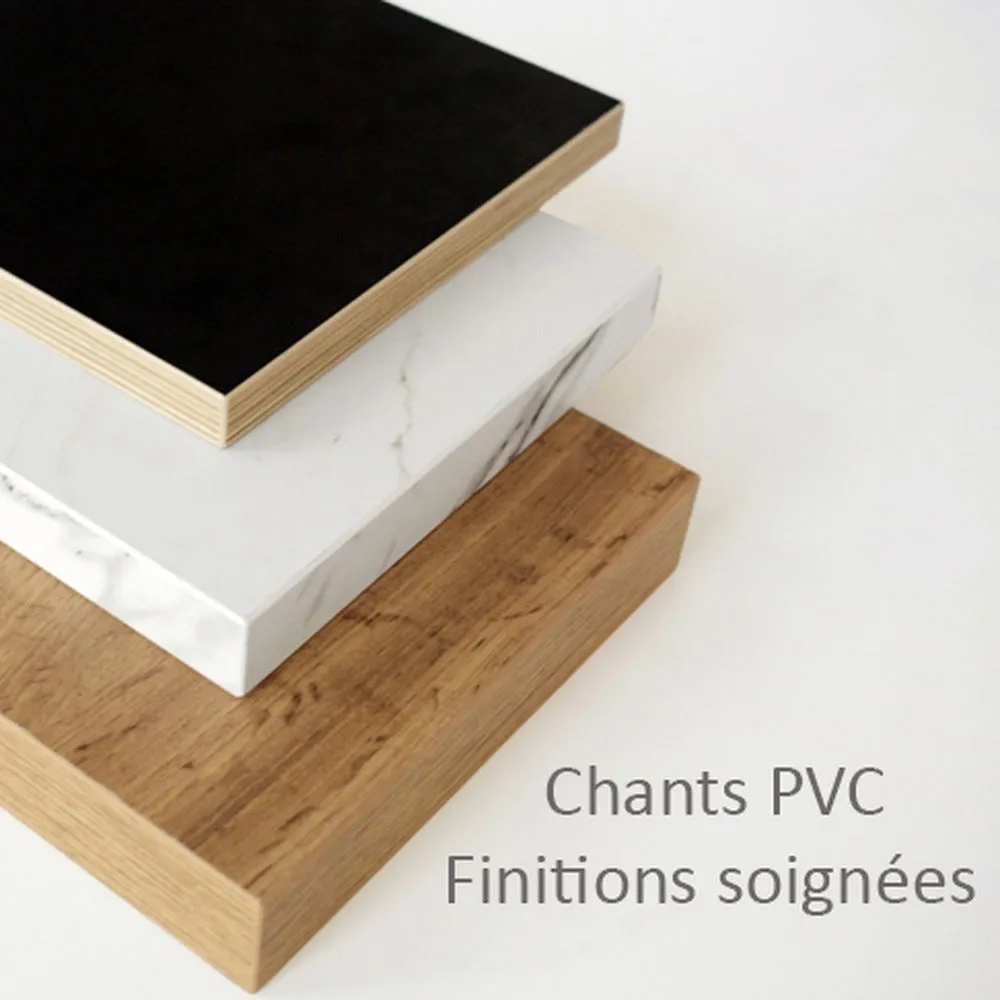 Plateau 160x80 decor marbre noir